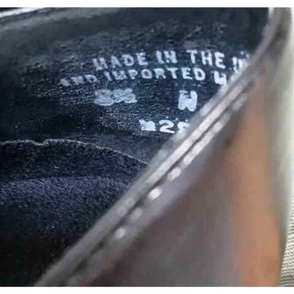 Munro American Liz Pump Black Leather Shootie Slip On Block Heel 8.5N New No Box - Picture 5 of 12